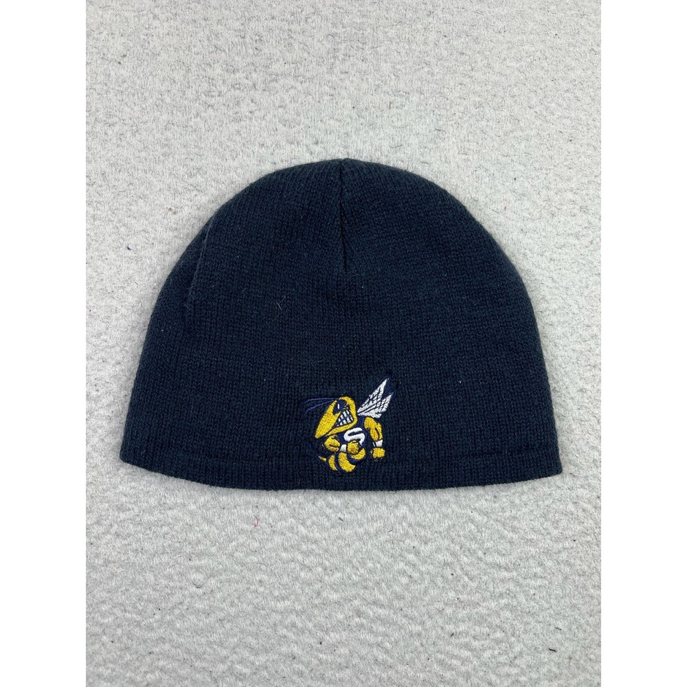 Georgia Tech Yellow Jackets Hat Beanie Mens One‎ Size Black Hornet Mascot Lined